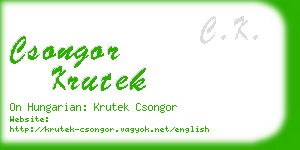 csongor krutek business card